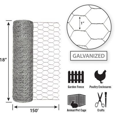 Image showing  1 in. Mesh 150 ft. x 18 in. Poultry Netting