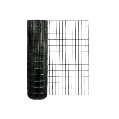 Origin Point 50 ft. x 48 in. Vinyl Welded Wire Fence with 2 in. x 4 in. Mesh, Black