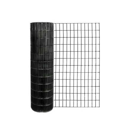 Origin Point 50 ft x 48 in Vinyl Welded Wire Fence with 2 in x 4 in Mesh Black Welded Wire Fencing