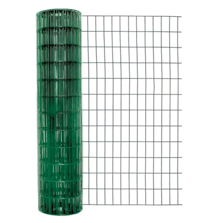 Garden Craft 50 ft x 48 in Vinyl Welded Wire Fence with 2 in x 4 in Mesh Green Welded Wire Fencing