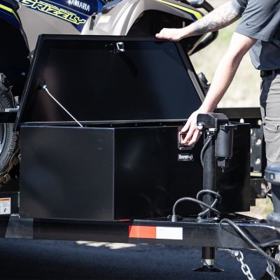 Image showing 9 th Buyers Products 3,273 cu. in. 14 in./27 in. Wide Gloss Black Steel Trailer Tongue Truck Box