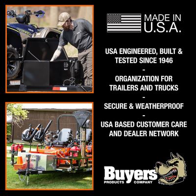 Image showing  33.5 in./49 in. Wide Gloss Black Steel Trailer Tongue Truck Box