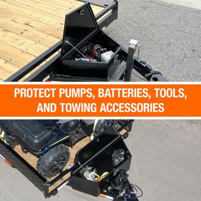 Image showing 5 th Buyers Products 33.5 in./49 in. Wide Gloss Black Steel Trailer Tongue Truck Box