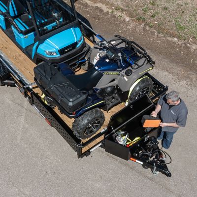 Image showing 9 th Buyers Products 33.5 in./49 in. Wide Gloss Black Steel Trailer Tongue Truck Box