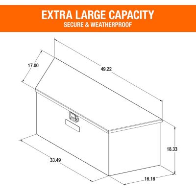 Image showing  2.4 cu. ft. 37 in. Diamond Tread Aluminum Trailer Tongue Truck Box