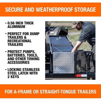 Image showing  2.4 cu. ft. 37 in. Diamond Tread Aluminum Trailer Tongue Truck Box