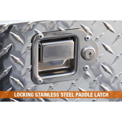 Image showing 8 th Buyers Products 2.4 cu. ft. 37 in. Diamond Tread Aluminum Trailer Tongue Truck Box