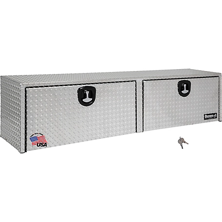 Buyers Products 16 in. x 13 in. x 72 in. Diamond Tread Aluminum Topsider Truck Tool Box with Die Cast Compression Latch
