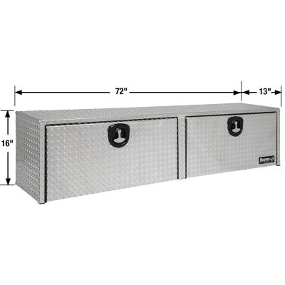 Image showing  16 x 13 x 72in. Diamond Tread Aluminum Topsider Truck Tool Box with Die Cast Compression Latch