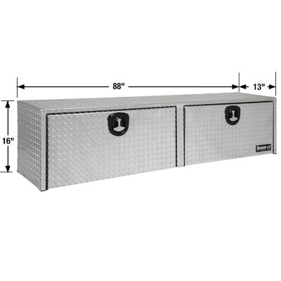 Image showing  16 x 13 x 88in. Diamond Tread Aluminum Topsider Truck Tool Box