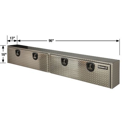 Image showing  16 x 13 x 96in. Diamond Tread Aluminum Topsider Truck Tool Box