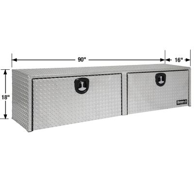Image showing  18 x 16 x 90in. Diamond Tread Aluminum Topsider Truck Tool Box