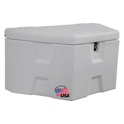Buyers Products 18 in. x 19 in. x 36 in. Poly Trailer Tongue Truck Box, White