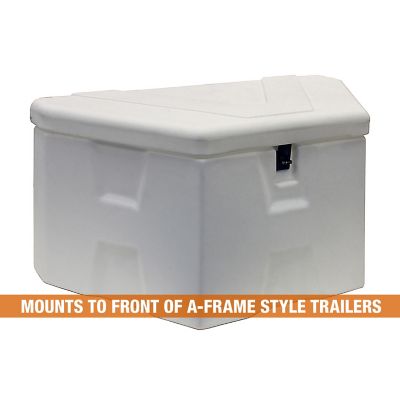 Image showing  7 cu. ft. 18 x 19 x 36in. Poly Trailer Tongue Truck Box, White