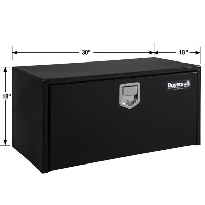 Image showing  Steel Underbody Truck Box with Paddle Latch, 18 x 18 x 30in., Black