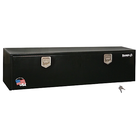 Buyers Products 18 in. x 18 in. x 60 in. Steel Underbody Truck Box, Paddle Latch, Black