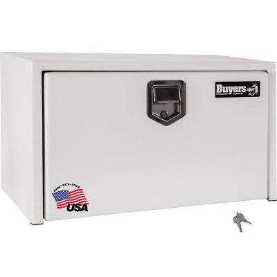 Buyers Products Steel Underbody Truck Box with Paddle Latch, 18 in. x 18 in. x 24 in., White