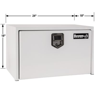 Image showing  Steel Underbody Truck Box with Paddle Latch, 18 x 18 x 24in., White