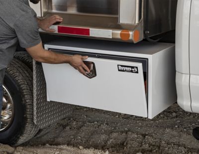 Image showing 7 th Buyers Products Steel Underbody Truck Box with Paddle Latch, 18 x 18 x 24in., White