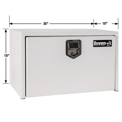 Image showing  Steel Underbody Truck Box with Paddle Latch, 18 x 18 x 36in., White