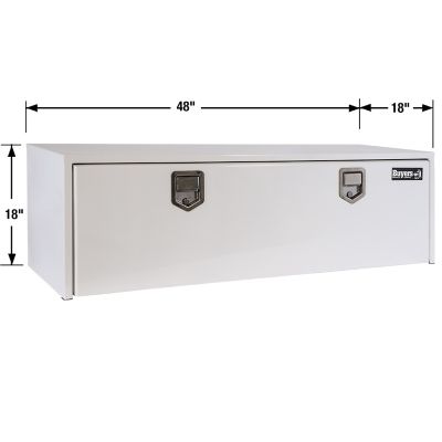 Image showing  Steel Underbody Truck Box with 2 Paddle Latches, 18 x 18 x 48in., White