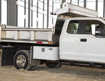 Image showing  Steel Underbody Truck Box with 2 Paddle Latches, 18 x 18 x 60in., White