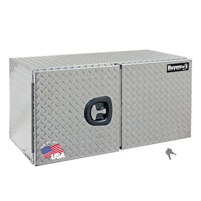 Buyers Products 24 in. x 24 in. x 36 in. Diamond Tread Aluminum Underbody Truck Box with Barn Door