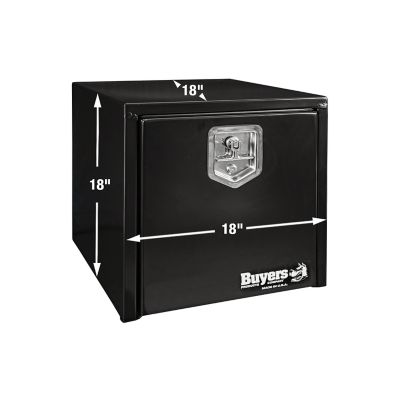 Image showing  Steel Underbody Truck Box with Locking Compression Latch, 18 x 18 x 18in., Black