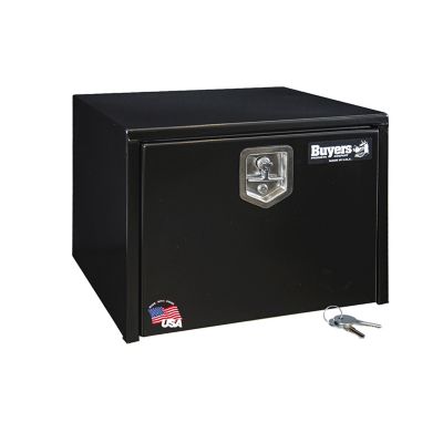 Buyers Products 18 in. x 18 in. x 24 in. Black Steel Underbody Truck Box, Locking Compression Latch