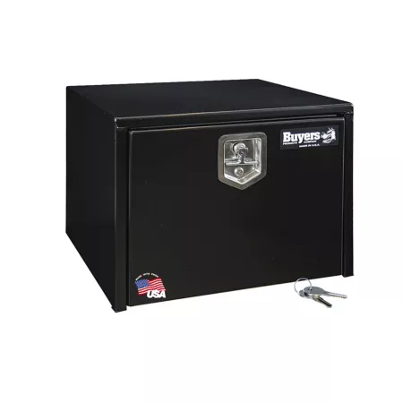 Buyers Products 18 in x 18 in x 24 in Black Steel Truck Box Locking Compression Latch Underbody Truck Tool Boxes