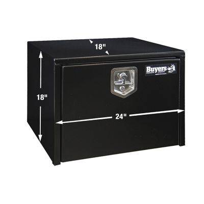Image showing  Steel Underbody Truck Box with Locking Compression Latch, 18 x 18 x 24in., Black
