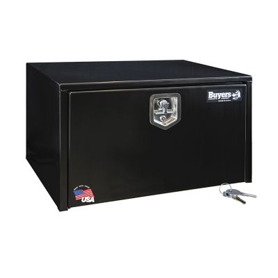 Buyers Products 18 in. x 18 in. x 30 in. Black Steel Underbody Truck Box, Locking Compression Latch