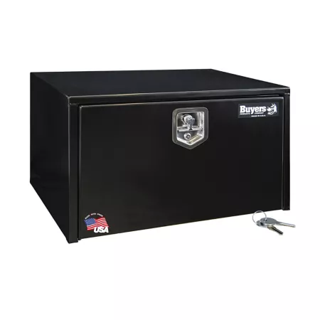 Buyers Products 18 in x 18 in x 30 in Black Steel Truck Box Locking Compression Latch Underbody Truck Tool Boxes