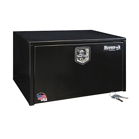 Buyers Products 18 in. x 18 in. x 30 in. Steel Underbody Truck Box, Locking Compression Latch, Black