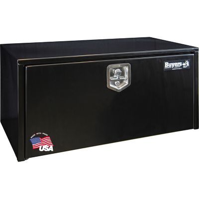 Buyers Products 18 in. x 18 in. x 36 in. Black Steel Underbody Truck Box, Locking Compression Latch