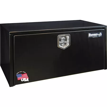 Buyers Products 18 in x 18 in x 36 in Black Steel Truck Box Locking Compression Latch Underbody Truck Tool Boxes