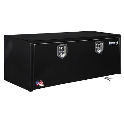 Buyers Products 18 in. x 18 in. x 48 in. Black Steel Underbody Truck Box, Locking Compression Latch