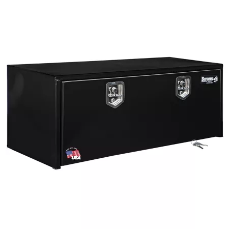 Buyers Products 18 in x 18 in x 48 in Black Steel Truck Box Locking Compression Latch Underbody Truck Tool Boxes