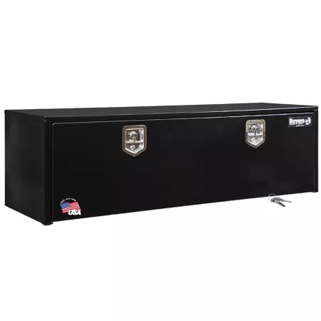 Buyers Products 18 in x 18 in x 60 in Black Steel Truck Box Locking Compression Latch Underbody Truck Tool Boxes