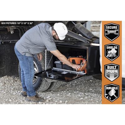 Image showing 5 th Buyers Products Steel Underbody Truck Box with Locking Compression Latch, 18 x 18 x 66in., Black