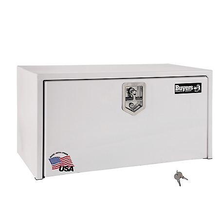 Buyers Products 18 in. x 18 in. x 24 in. Steel Underbody Truck Box, White