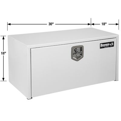 Image showing  Steel Underbody Truck Box with T-Handle Latch, 18 x 18 x 30in., White