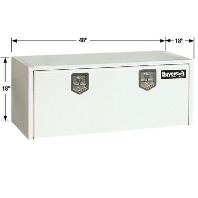 Image showing  Steel Underbody Truck Box with T-Handle Latch, 18 x 18 x 48in., White
