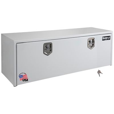Buyers Products 18 in. x 18 in. x 60 in. White Steel Underbody Truck Box with T-Handle Latch