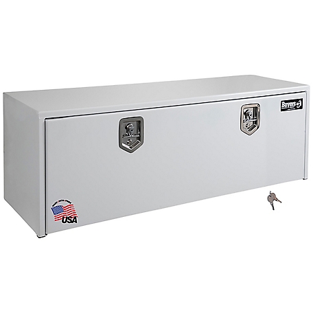 Buyers Products 18 in. x 18 in. x 60 in. Steel Underbody Truck Box, White