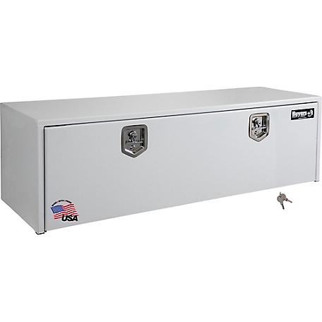 Buyers Products 18 in. x 18 in. x 66 in. Steel Underbody Truck Box, White