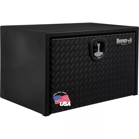 Buyers Products 18 in x 18 in x 24 in Black Steel Underbody Truck Box with Aluminum Door Underbody Truck Tool Boxes