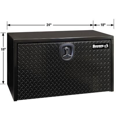 Image showing  Steel Underbody Truck Box with Aluminum Door, 18 x 18 x 24in., Black