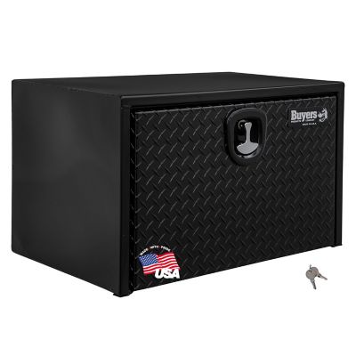 Buyers Products 18 in. x 18 in. x 30 in. Black Steel Underbody Truck Box with Aluminum Door