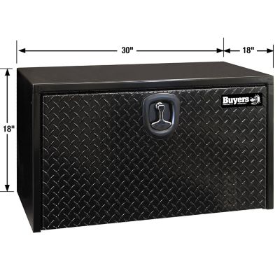 Image showing  Steel Underbody Truck Box with Aluminum Door, 18 x 18 x 30in., Black